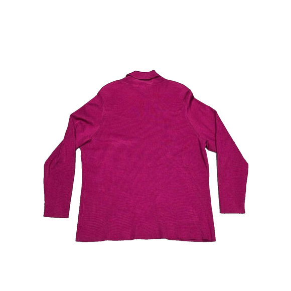 Caslon Turtleneck Ribbed Comfy Sweater Pullover Women Fuchsia 1X A004007 - Picture 6 of 6
